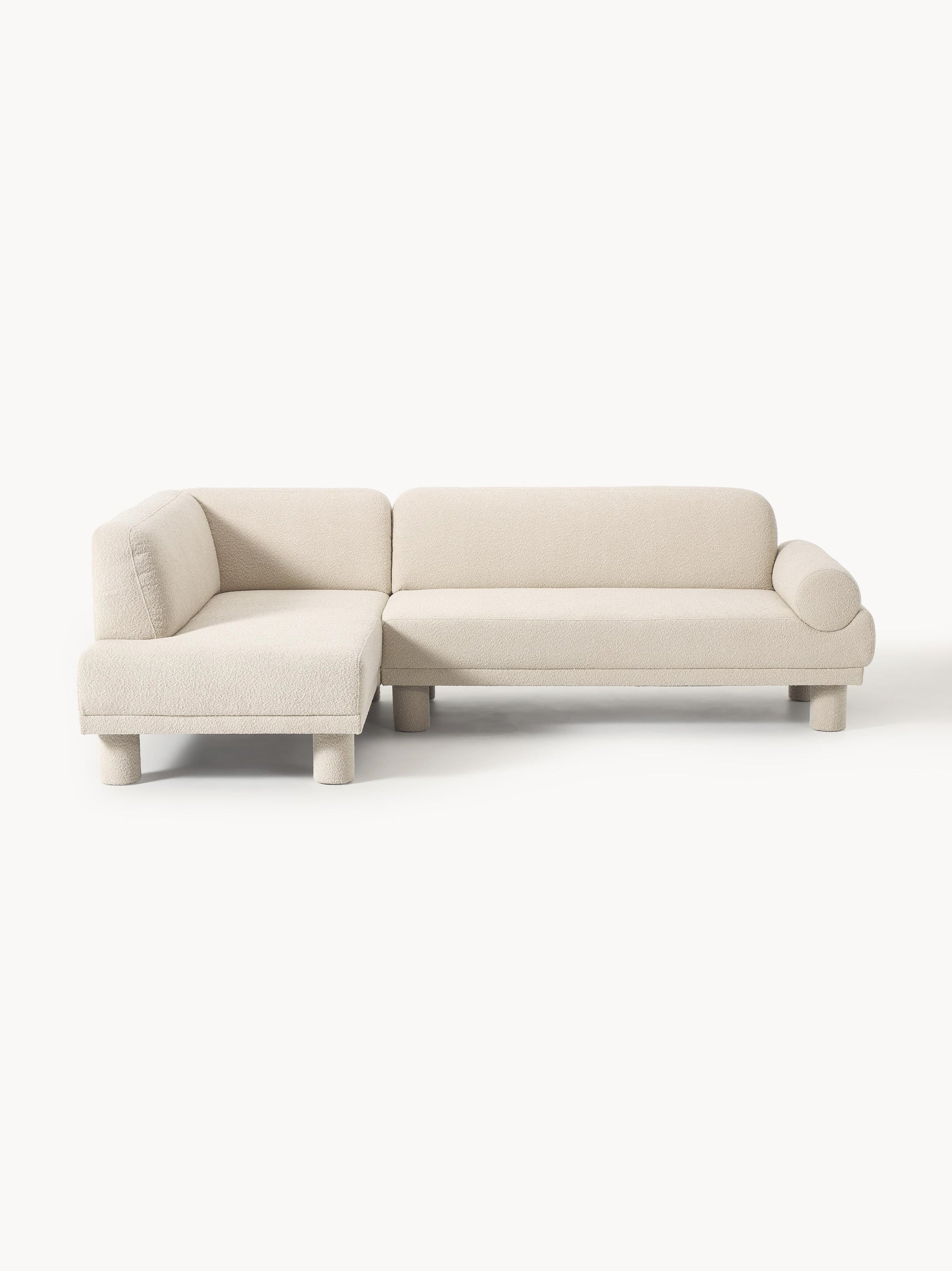 Bouclé kampinė sofa Lilo