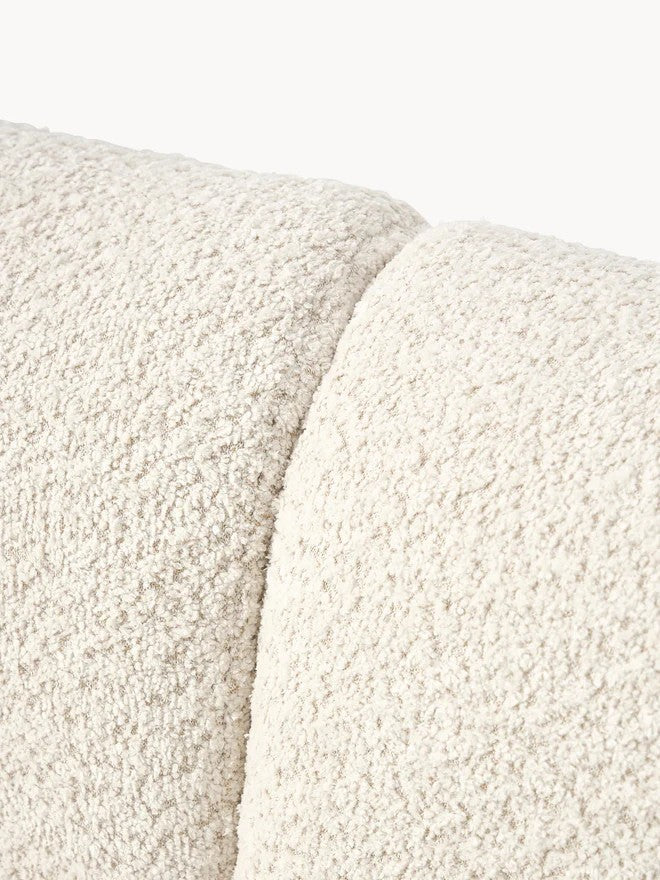 Sofa Alba (4 vietų) iš teddy-bouclé audinio