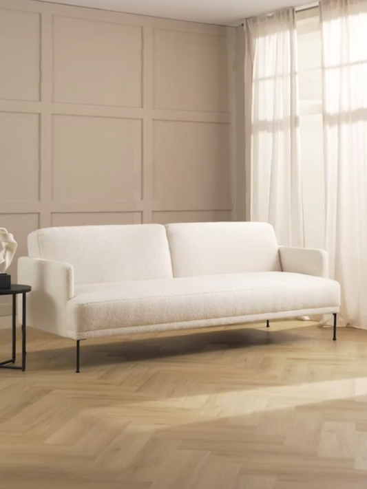 Sofa-lova Fluente su teddy audiniu (3 vietų)
