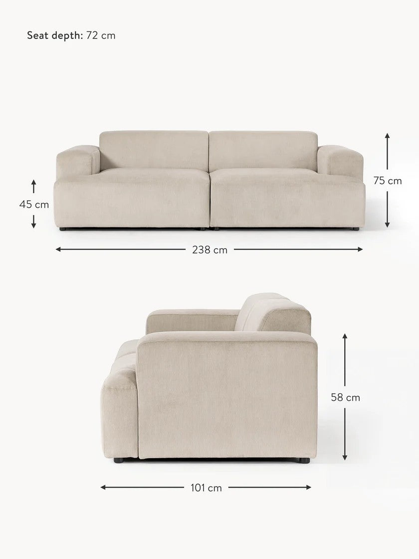 Trivietė sofa Melva (velvetas)